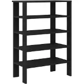 vidaXL Schoenenrek 61x32x87,5 cm bewerkt hout zwart