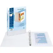 Exacompta 10x Kreacover Ringband in PP met 4 D-ringen van 25mm - A4 maxi - Wit - 51946E