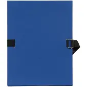 Exacompta 10x Map met uitrekbare in gekleurde canvas - 24x32 cm - Donkerblauw - 732E