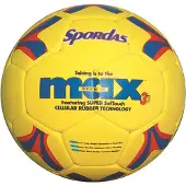 Spordas Max Pro Rubberen Voetbal Geel/oranje/blauw 5