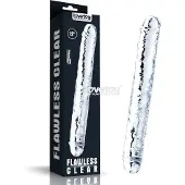 Lovetoy - Flawless - Dubbele Dildo - 30 x 3,5 cm - Transparant