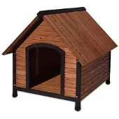 @Pet Hondenhok met kunststof flappen Rustique 88x78x80 cm bruin