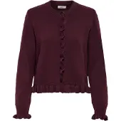 JDY Gebreid vest 'JDYLETTY' robijnrood