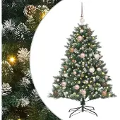 vidaXL Kunstkerstboom met 150 LED Groen 120 cm PVC en Plastic en Staal