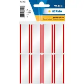 Herma Etiket HERMA 1902 54x19mm naametiket wit rood zijde 16stuks | 10 stuks