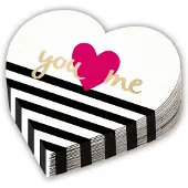 Amscan Servetten You En Me 32 Cm Papier Zwart/wit 12 Stuks