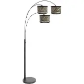 Steinhauer Booglamp Sparkled light drie lichts zwart