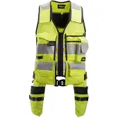 Snickers 4230 AllroundWork High-Vis Gereedschapsvest Klasse 1 High-Vis Geel/Zwart maat XL heren