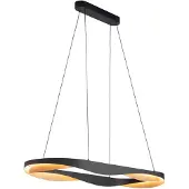 Highlight Design Hanglamp Ascoli Zwart Met Goud 160cm
