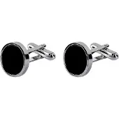 Profuomo manchetknopen rond zwarte onyx