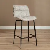 Bronx Barkruk Trevi gemêleerd off white/bruin 68 cm