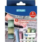 Roost 25008 stoepkrijt Blauw, Groen, Rood, Wit, Geel 5 stuk(s)