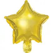Party Deco Partydeco - Folieballon Sterren Goud 25 cm (25 stuks)