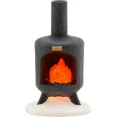 Luville Collectables Houthaard zwart battery operated - h7xd4,5cm