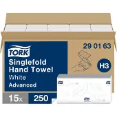 Tork 290163 Z-vouw handdoeken | 2-laags | 15 pakken | geschikt voor H3 dispenser | wit