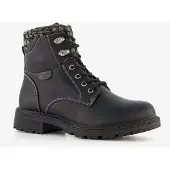 Blue Box dames veterboots met gebreid detail zwart maat 38