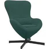 vidaXL Eivormige stoel Donkergroen 63 x 73 x 90 cm Fluweel