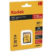 Kodak 128GB SD UHS-I U3 V30 100Mb/s Geheugenkaart