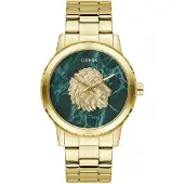 GUESS Analoog horloge 'MONARCH' goud / groen