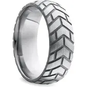 Black Label - Tire XL - Zware RVS Cockring met Bandenprofiel - Diameter 50 mm