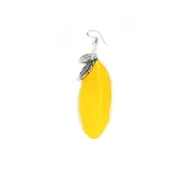 Heaven Eleven - oorbel - met veer yellow