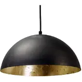 Masterlight Grote zwarte hanglamp Industria Gold 30