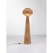 Lyora Vloerlamp Mapi Ø 42cm rood met bruin