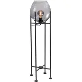 Highlight Vloerlamp Fantasy Zwart Met Smoke Glas 140cm