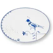 Pip studio Serveerschaal Oval Pip & The Blue Bird White 30 x 21,5 cm