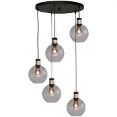 Masterlight Vide Hanglamp Lazise 2 5x Ø 20cm Goud Met Zwart