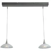 Masterlight Design eettafel lamp Melani 2-lichts nikkel