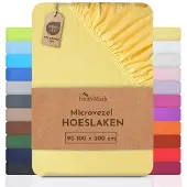NatureMark Microvezel hoeslaken in vele maten en kleuren, 90x200cm geel