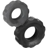 Hünkyjunk - Cog Ring - Set 2 Cockringen - Zwart/Grijs