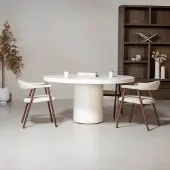 Giga Meubel Eettafel Eden Rond Wit 120cm