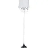 Beliani EVANS - Staande lamp - Zilver - Metaal