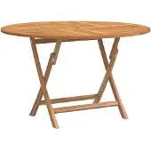vidaXL Tuintafel inklapbaar Ø 110x75 cm massief teakhout