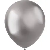 Folat - ballonnen Intense Chrome Silver 33 cm - 10 stuks