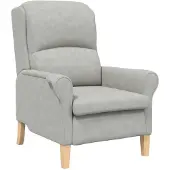 vidaXL Fauteuil Lichtgrijs 76 x 94 x 102 cm Microvezel