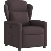 vidaXL Fauteuil verstelbaar stof donkerbruin