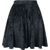 Forplay - Gothic Minirok - Velvet Skirt - S tot XXL - voor Vrouwen - zwart | Maat XL