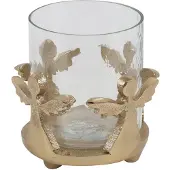 Countryfield Theelicht Engelen S Goud Ø10xH10cm Transparant transparant Glas