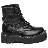 Steve madden Jskylar leren veterboots zwart Meisjes Leer - maat 32