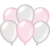Paper Dreams Ballonnen Metallic Zilver Roze
