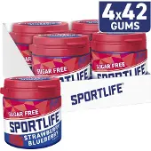 Sportlife strawberry & blueberry pot - aardbei & bosbessensmaak - 4x99g