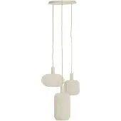 Light & Living 3L vide hanglamp Tufia linnen crème