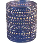 Countryfield Waxinelichthouder Nelle Blauw / Goud D 8,5 H 10 Cm