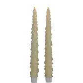 Anna's Collection Led dinerkaars 27 cm | Ivoor | 3D vlam | 2 stuks