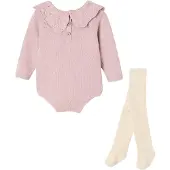 Vertbaudet Babypakje met gebreide bloomer en panty's