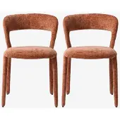 Sissy-Boy Lichtroze Chenille Eetkamerstoelen