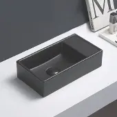 Lambini Designs Aigua fontein zonder kraangat zwart mat